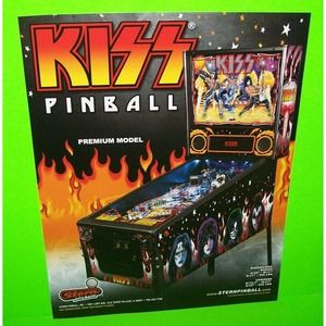 COPY - Kiss Premium Pinball FLYER 2015 Original NOS Glam Rock & Roll Ready To F…